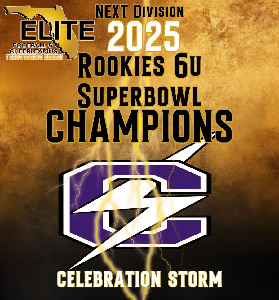 2025 Rookies 6U Superbowl Champions, Celebration Storm